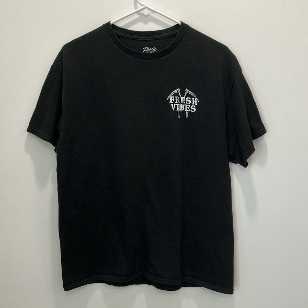 Casual Black Short Sleeve Tees